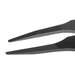 ESD Full Plastic Tweezers, Style 702A, PVDF Plastic, Round, Flat, 4.5"